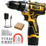 21V Lithium Cordless Electric Drill Set  MultiFunction Power Screwdriver  Home DIY Tool Kit 10