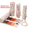 Canvas Roll Up Pencil Case  Portable Brush Pen Organizer  Cute Stationery Holder 27