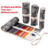Canvas Roll Up Pencil Case  Portable Brush Pen Organizer  Cute Stationery Holder 18