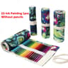 Canvas Roll Up Pencil Case  Portable Brush Pen Organizer  Cute Stationery Holder 25