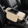 Universal Car Center Console Armrest Cushion  PU Leather Height Increasing Armrest Pad With Cup Hol 11