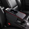 Universal Car Center Console Armrest Cushion  PU Leather Height Increasing Armrest Pad With Cup Hol 13