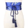 Japanese Wide Corset Obi Belt For Women  Vintage Floral Satin Kimono Waistband Bowknot Cummerbund F 7