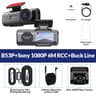 4K UHD Dash Cam DVR  WiFi GPS Night Vision Front  Rear Car Camera With 24H Parking Monitor 9