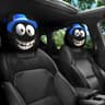 Universal Cartoon Eyes Car Headrest Covers  Breathable Stretchable Seat Protector Pillowcase Set 17