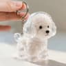 Dog Hair Keepsake Keychain Pendant  Pet Fur Memory Holder For Bags Car Keys Couples Gift  Souvenir