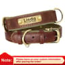Personalized PU Leather Dog Collar With Engraved Nameplate  Soft Padded Adjustable Collar For Small 7