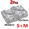 2Pack Soft Fluffy Pet Blanket  Cute Paw Print Cartoon Throw Mat For Dogs  Cats Warm Cozy Sleeping C 8