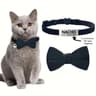 Personalized Cat Bow Tie Collar  Adjustable Nylon Pet Collar With Engraved ID Tag  Bell 6