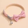 Cute Bow Bell Cat Collar  Adjustable Small Cat  Dog Collar With Safety Bell 10