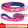 Personalized PU Leather Dog Collar With Free Engraved Nameplate  Custom ID Tag Collar For Small Med 28