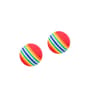 Rainbow EVA Pet Ball Toy  Interactive Rattle Training Ball For Cats  Small Dogs 7