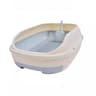 SemiClosed Double Layer Cat Litter Box  Extra Large Drawer Mesh Litter Pan For Pine Pellet Litter S 7