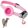 Reflective Cat GPS Tracker Collar With QR ID Tag  AirTag Holder  Breakaway Nylon Safety Collar For  8