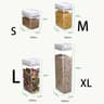 Airtight Clear Plastic Food Storage Jar  Reusable Kitchen Container For Cereals Snacks  Dry Goods 6