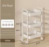 5Tier Rolling Storage Cart  Mobile Metal Utility Trolley Rack For Kitchen Bathroom Bedroom  Nursery 7