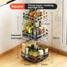 360 Rotating Metal Spice Rack Organizer  Kitchen Turntable Storage Rack For Countertop Pantry  Cabi 11