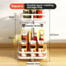 360 Rotating Metal Spice Rack Organizer  Kitchen Turntable Storage Rack For Countertop Pantry  Cabi 16