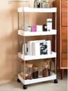34Tier Slim Rolling Storage Cart  SpaceSaving Mobile Utility Organizer Shelf For Kitchen Bathroom   7