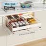 Retractable Under Sink Storage Rack  PunchFree Metal PullOut Kitchen Cabinet Organizer For Pots Bow 8