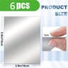 6 Pcs  10 Pcs SelfAdhesive Acrylic Mirror Wall Stickers  Flexible NonGlass Decorative Mirror Tiles  6