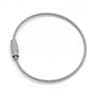 Stainless Steel Wire Keychain Cable Loop  Screw Lock Key Ring For Keys Luggage Tags Camping Gear  O 13
