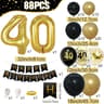 Black  Gold Balloon Garland Arch Kit  Happy Birthday Balloon With Confetti Latex Balloons For 18th  7