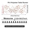 Rose Gold Birthday Table Runner  Elegant Party Table Decoration For 18th 30th 50th 60th  70th Birth 7