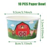 10 Pcs Farm Animals Paper Bowls  Farm Animal Birthday Party Snack Soup  Ice Cream Bowls For Kids Ce 6
