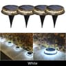 Solar LED Ground Disk Lights  45 In IP65 Waterproof 17 LED Outdoor Pathway Garden Lawn  Landscape L 8