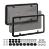 Universal US License Plate Frame Set  Durable Plastic Plate Holder With Covers  Mounting Hardware 8