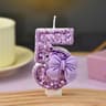 Dream Purple Bow Digital Birthday Candle  Creative Number Cake Candle For Birthday Party Decoration 11