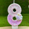 3D Glitter Pink Claw Number Birthday Candle  Number Cake Topper For Birthday Party Cake Decorations 14
