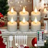 Rechargeable Flameless LED Candles With Remote  Timer Warm White Flickering Decorative Candle Set F 6