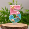 Gradient Blue Ocean Golden Snail Number Birthday Candle  09 Decorative Cake Topper For Kids  Party  11