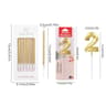 17pcs Golden Number Birthday Candles  Metallic Digital Cake Toppers For Birthday Wedding  Celebrati 11