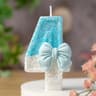 Blue Bow Number Birthday Candle  Cute Cake Topper For Kids Birthday Baby Shower  Party Decorations 10
