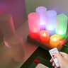 Rechargeable LED Flameless Candles With Remote  Timer  Flickering Decorative Lights For Home Christ