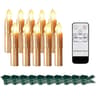 LED Flickering Flameless Candles With Remote  Timer  Golden Waterproof Christmas Wedding  Home Deco 6
