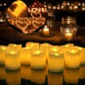 24Pcs Flickering LED Candle Tealights NoRemoteRemote Control Candles Flameless With Battery For Wed 6