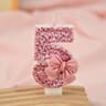 Pink Bow Sequin Digital Birthday Cake Candle  Creative Anniversary  Party Cake Decoration 11