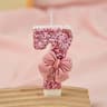 Pink Bow Sequin Digital Birthday Cake Candle  Creative Anniversary  Party Cake Decoration 13