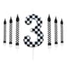 7pcs Racing Cars Birthday Candle Set  Number Cake Candles With Checkered Party Decorations 9