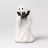 Cute Ceramic Ghost Holding Pink Pumpkin Bat Statue  Halloween Resin Decoration For Home  Party 6