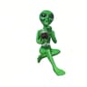 Funny Beer Drinking Alien Resin Statue  UFO Garden Sculpture Desktop Ornament  Home Decor 6