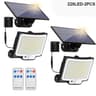 318 LED Solar Motion Sensor Light  IP65 Waterproof Outdoor Security Floodlight With Remote Panel  4 8