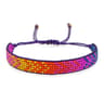 Handmade Gradient Glass Beaded Bracelet  Adjustable Boho Friendship Bracelet For Women  Men 11