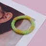 Gradient Beaded Bracelet  Handmade Elastic Glass Bead Bracelet For Women Colorful Stretch Jewelry H 6