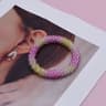 Gradient Beaded Bracelet  Handmade Elastic Glass Bead Bracelet For Women Colorful Stretch Jewelry H 10
