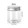 20250 ML Clear Plastic Storage Jars With Aluminum Lids  Airtight WideMouth Food Cosmetic  Travel Co 14